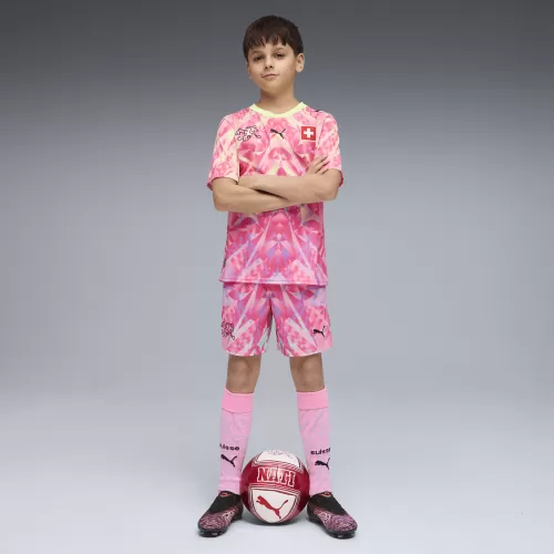 Schweiz Torwart Kinder WM Shorts Pink - 2026